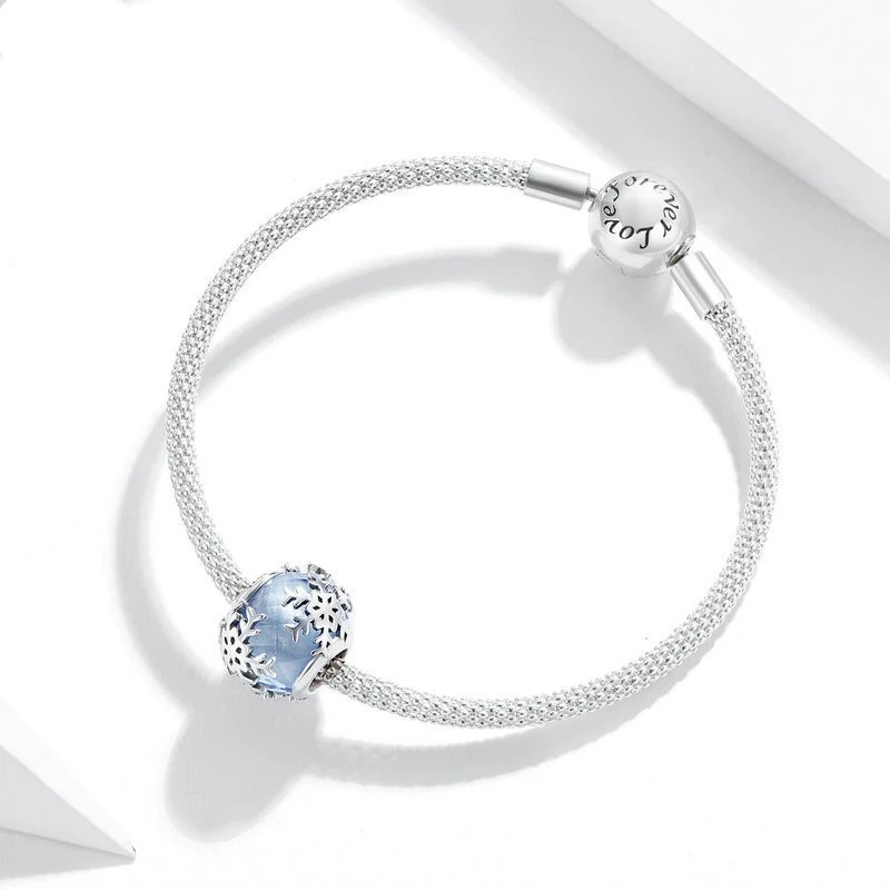 Title 1, Contas de Vidro e Prata 925 Crystal Snow Crie j...