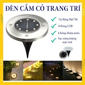 Đèn Led Cắm Cỏ Sân Vườn Năng Lượng Mặt Trời Tròn 8 Bóng Led Trang Trí Sân Vườn, Lối Đi, Quán Cà Phê, Đèn Rọi Cây Cảnh