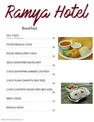 Hotel Ramya menu 4