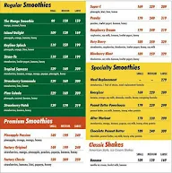 Smoothie Valley menu 1