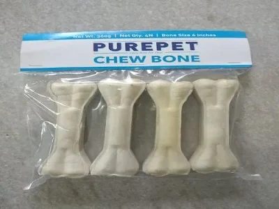 Purepet Chew Bone White - 4 pc