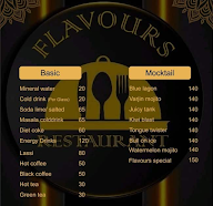 Flavours Restaurant menu 1