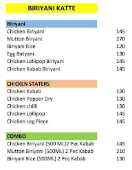 Biriyani Katte menu 1