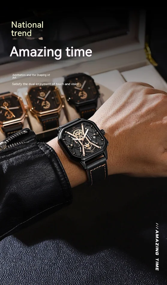 Multifunctioneel Heren Lichtgevend Quartz Horloge. Stijlvol design, waterdicht en ideaal voor dagelijks gebruik en speciale gelegenheden.