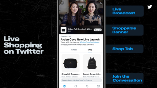 Screenshot of Twitter's blog promoting Live Shopping.