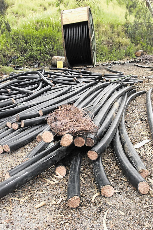 POWER CUTS: Millions are lost due to the theft of copper cables. File photo
