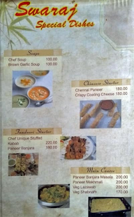 Swaraj Veg Restaurant menu 1