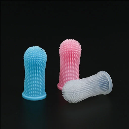 Dog Super Soft Pet Finger Toothbrush Teeth Cleaning Bad Breath Care Nontoxic Silicone Tooth Brush Tool Toothbrush Anti-C