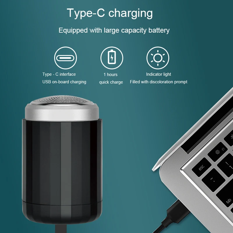 Title 2, USB Auto Oplader Elektrisch Mini Scheerapparaat...