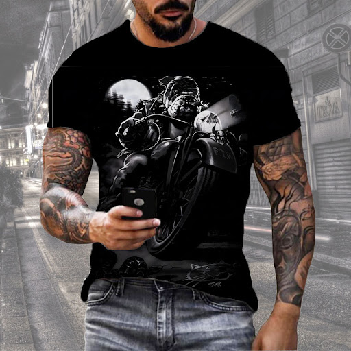 Title 24, Mens Digital Print Street Sports Short Sleeve ...