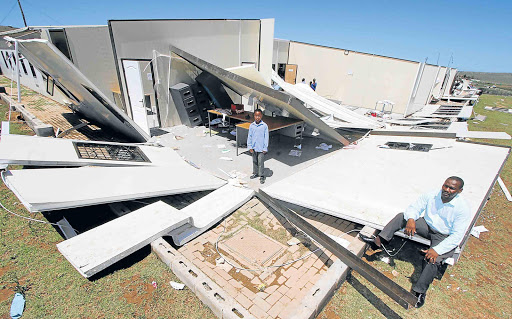 SCENE OF DEVASTATION: NoMoscow Primary School in Qunu, near Mthatha, has been extensively damaged by a storm and strong winds that ripped through the area on Thursday. Four classrooms, the library, principal’s office, Grade R centre, and toilets are among the buildings flattened Picture: LULAMILE FENI