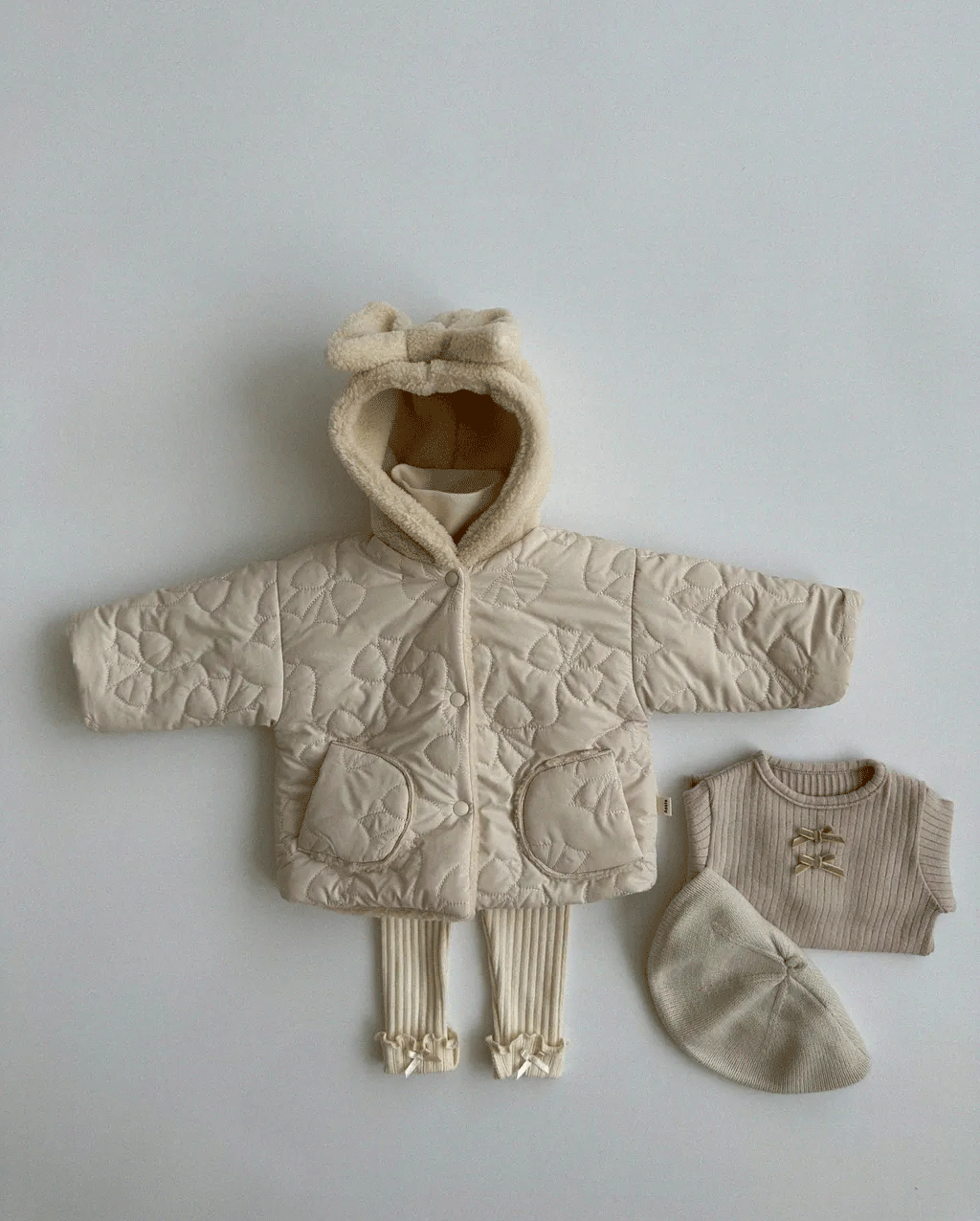 Title 2, Meisjes cashmere verdikte katoenen jas met capu...