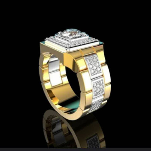 Title 2, Montre carrée bicolore or avec diamants blancs,...