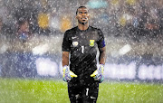 HERO: Bafana Bafana and Bucs goalkeeper Senzo Meyiwa pictured at the Africa Cup of Nations 2015 qualifier against Congo at Peter Mokaba Stadium, Polokwane, on October 15. South Africans were stunned to learn yesterday that he had been shot dead