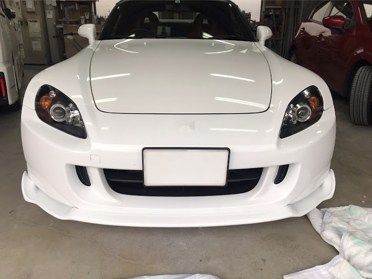 S2000のムゲソリップ・純正バンパーはいいぞ・塗装完了・取付作業・先輩のおかげに関するカスタム事例の投稿画像6枚目