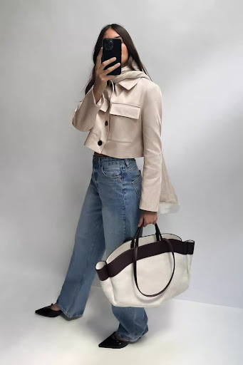 Title 1, Canvas Bag Womens Fashion Stitching Large Capa...