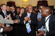 FILE PHOTO: DA's Herman Mashaba celebrating his victory after being elected as the new Mayor of Johannesburg. Photo Thulani Mbele. 22/08/2016