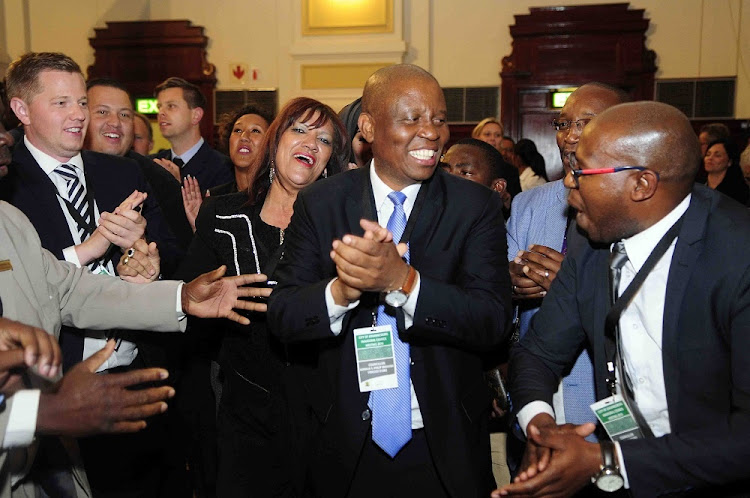 FILE PHOTO: DA's Herman Mashaba celebrating his victory after being elected as the new Mayor of Johannesburg. Photo Thulani Mbele. 22/08/2016