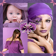 Purple Photo Collage  Icon