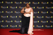 Da’Vine Joy Randolph poses in the winners room with her award for Supporting Actress for 