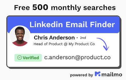 Mailmo - Email Finder for Linkedin small promo image