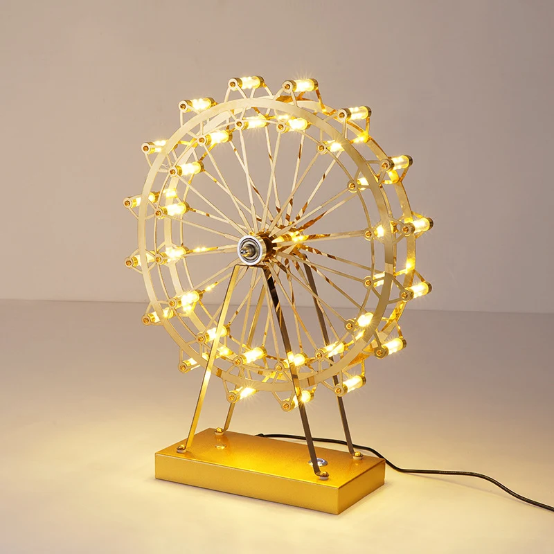 Lampa za sto u obliku Ferris Wheel-a za spavaću sobu Dekorativna atmosfera noćna lampa Idealna za noćni stočić Topla i prijatna rasveta
