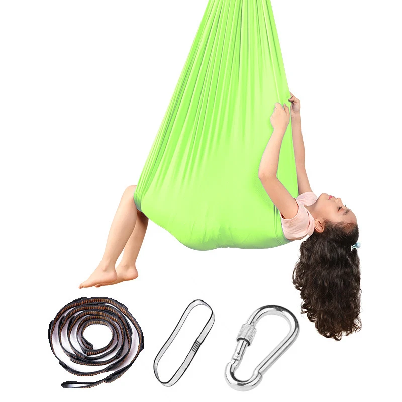 Children's Hammock Swing Yoga Indoor Outdoor Training Glider Safe and fun swinging, yoga, and exercise for kids. Great f