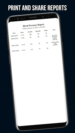 Screenshot Blood Pressure Monitor