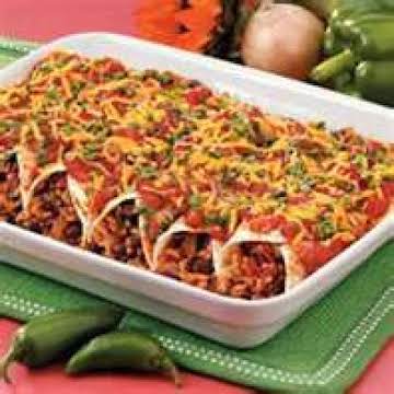 BLACK BEANS AND BEEF ENCHILADAS