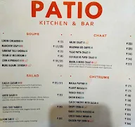 Sky Patio menu 1