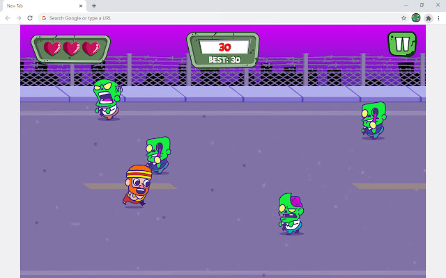 Crossy Zombie Parkour Game chrome extension