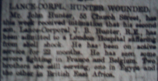 John Hunter newspaper clipping