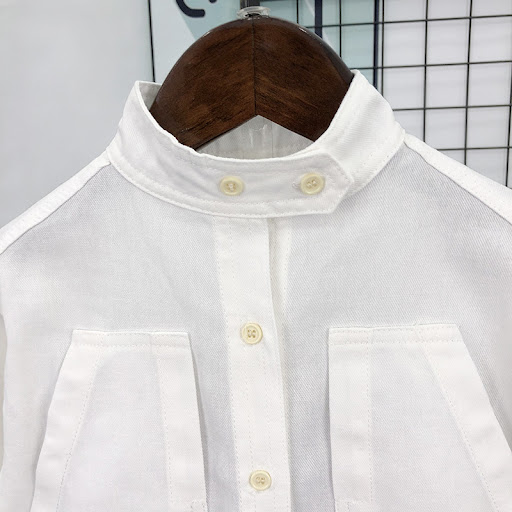 Title 3, Autumn model solid color shirt for boys, Korean...