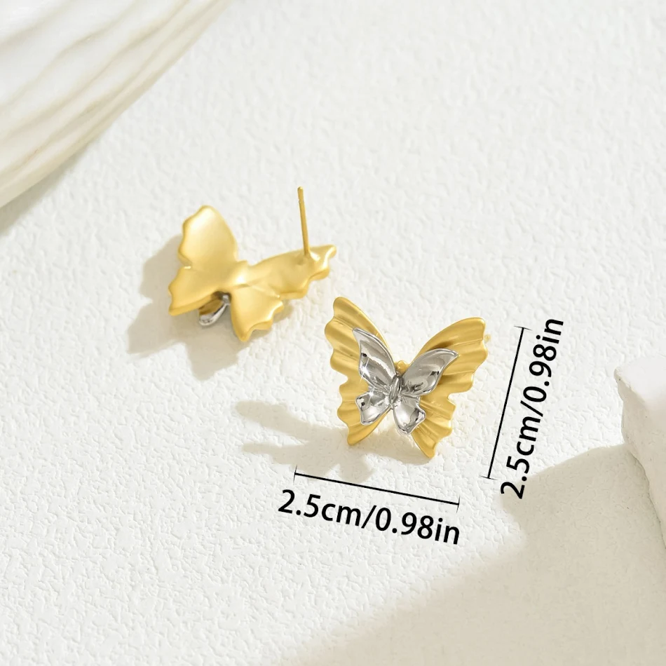 Boucles d'oreilles papillon pour femme Design élégant et tendance Bijoux féminins Accessoire idéal pour toutes les occasions Cadeau parfait pour elle