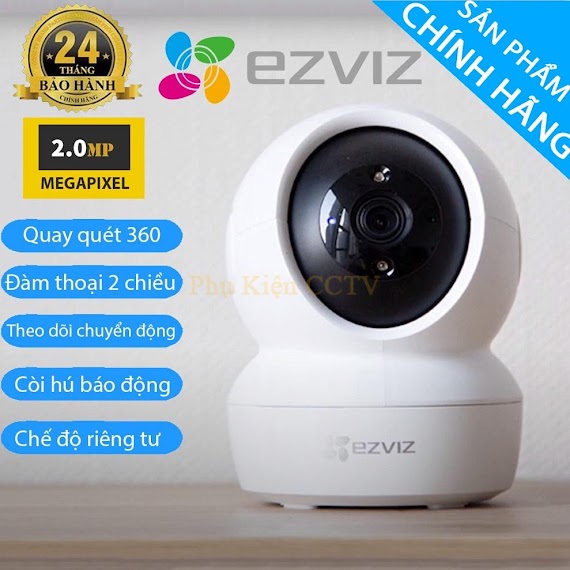 Camera Wifi Ezviz C6N 4Mp, 2Mp Xoay 360 - Hàng Chính Hãng, Bảo Hành 24 Tháng