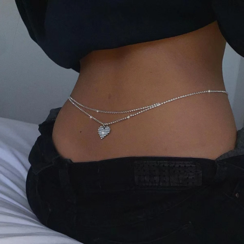 Sexy en gepersonaliseerde dubbellaagse hart-hanger tailleketting. Toon je liefde op een stijlvolle en unieke manier.