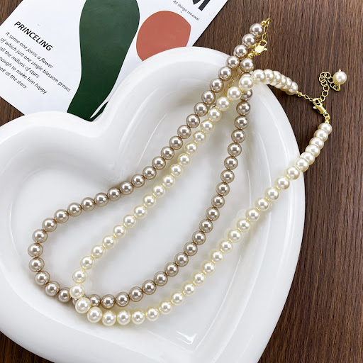Title 2, French Vintage Pearl Necklace Fashion Elegant W...