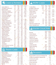 O Cakes menu 4