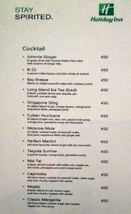 Lounge Bar - Holiday Inn menu 1