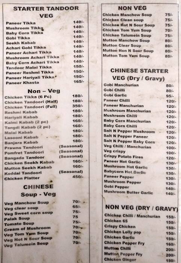 Shravan Bar & Restaurant menu 