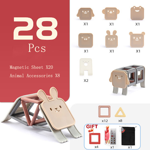 Title 2, Magnetic Sheet Building Blocks Childrens Educa...