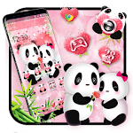 Cover Image of Скачать 🐼💖Cute Pink Love Panda Launcher Theme 1.1.6 APK