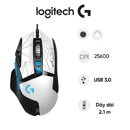 Chuột gaming Logitech G502 Hero KDA