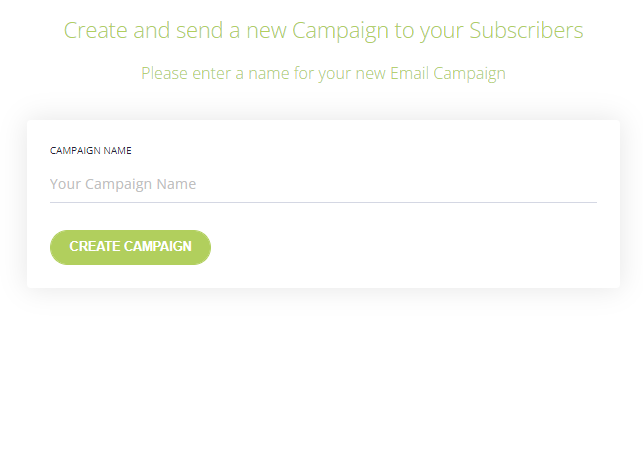 creating a new campaign in mailvio