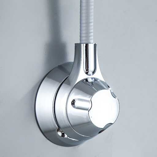 Title 9, Universal Adjustable Shower Head Bracket Tracel...