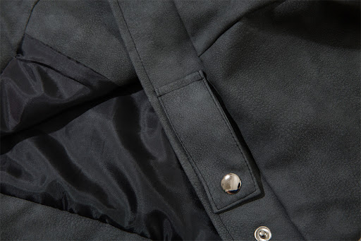 Title 2, Embroidered Letter PU Leather Jacket For Men. A...