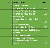 Lu Lu Biriyani menu 2