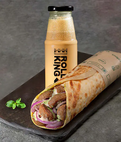 Veg Kabab Tikki Roll + Cold Coffee