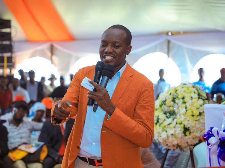 Kisii Governor Simba Arati at Rongo University grounds during a past event.