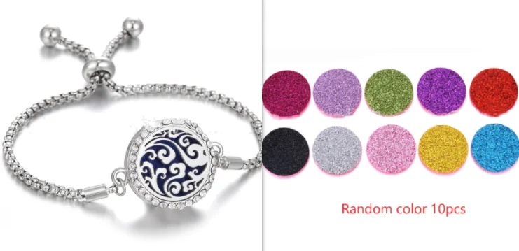 Bracelet d'aromathérapie réglable en acier inoxydable creux, bijou diffuseur. Profitez des huiles essentielles, élégance et bien-être.